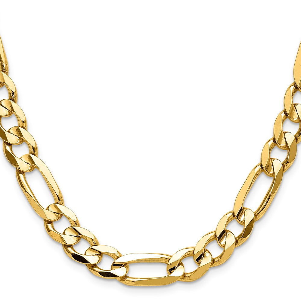 14k 10.0mm Concave Open Figaro Chain