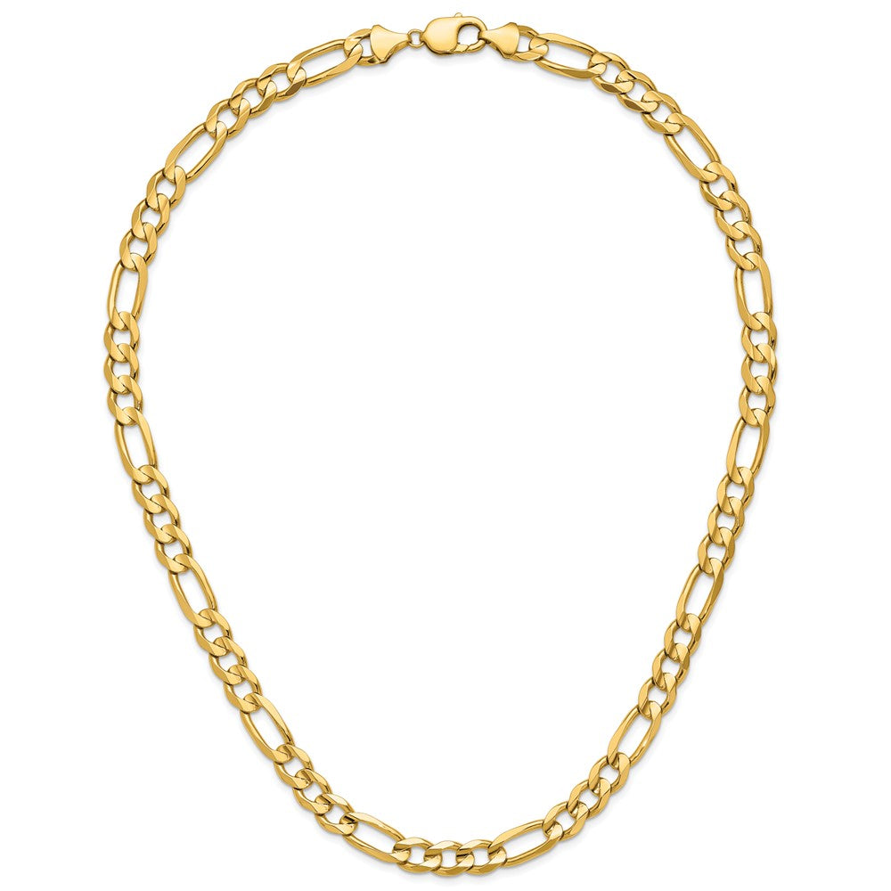 14k 10.0mm Concave Open Figaro Chain