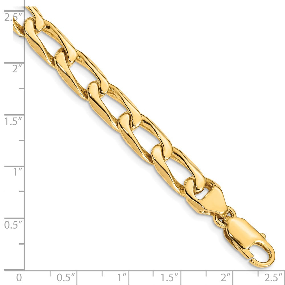 14K 8.5mm Hand Polished Fancy Open Link with Lobster Clasp Chain