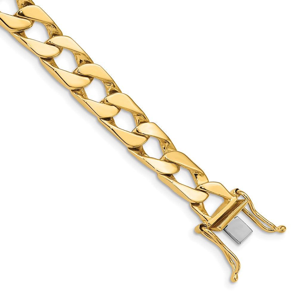 14K 7.9mm Hand Polished Fancy Link with Box Catch Clasp Chain