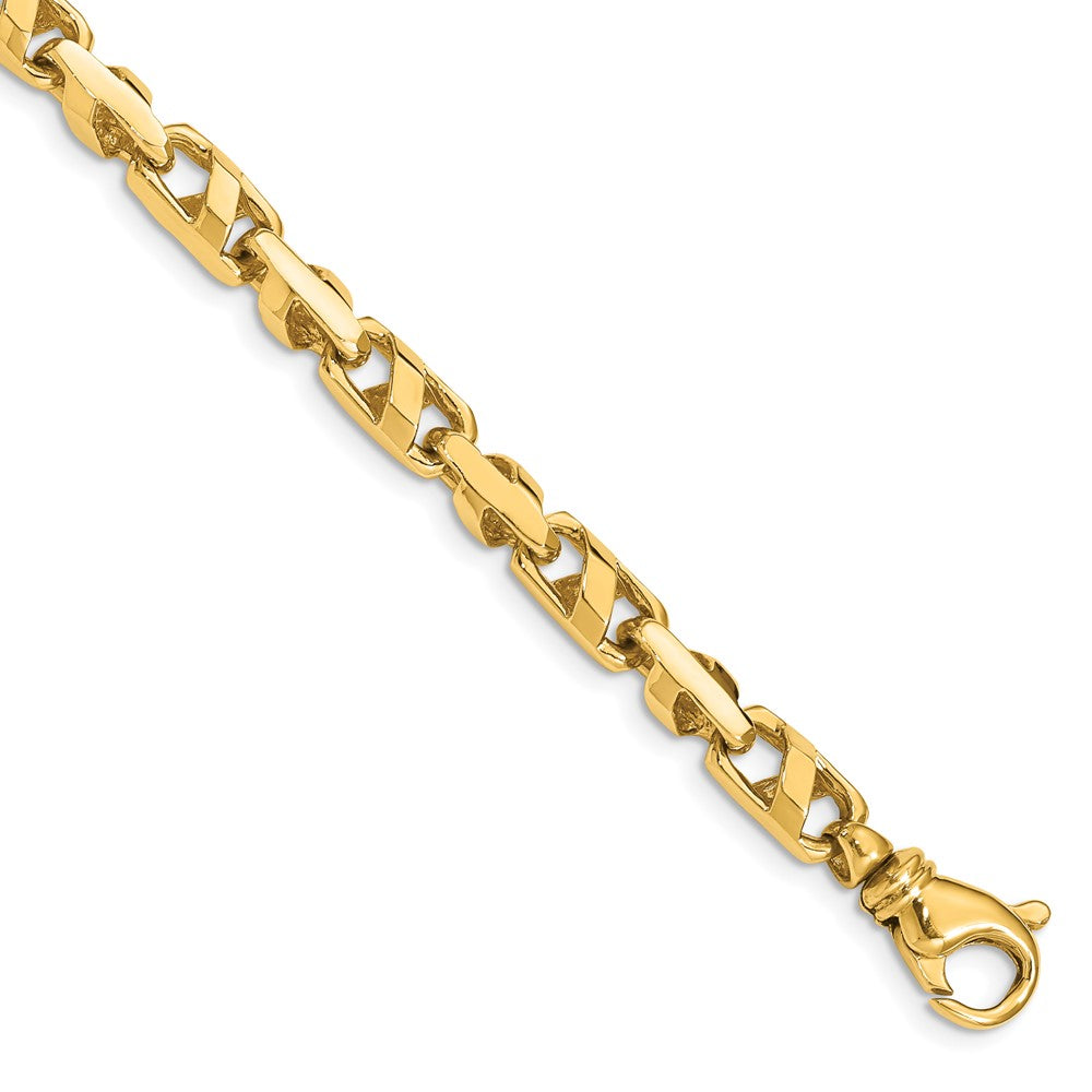 14K 5.5mm Fancy Link with Fancy Lobster Clasp Chain