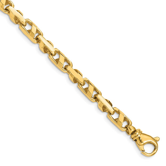 14K 5.5mm Fancy Link with Fancy Lobster Clasp Chain