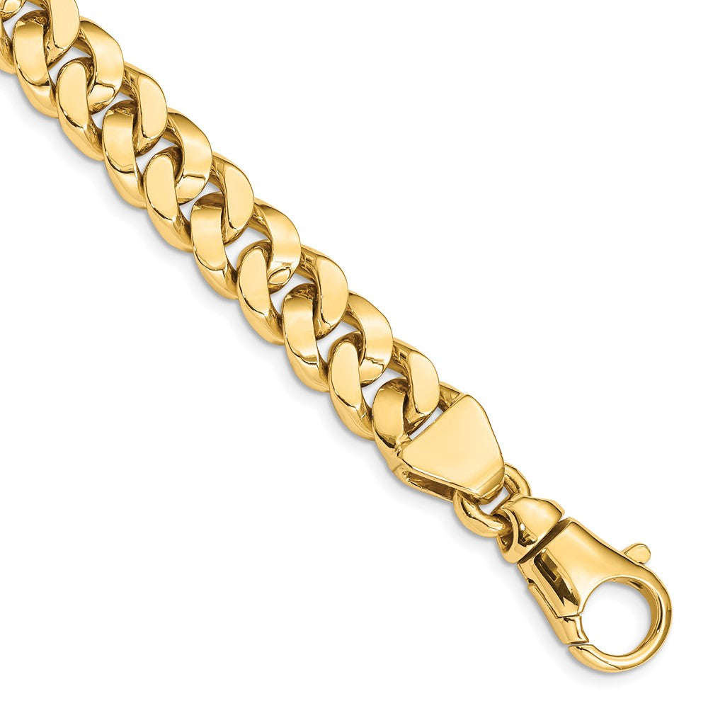 14K 10mm Hand Polished Fancy Link with Fancy Lobster Clasp Chain