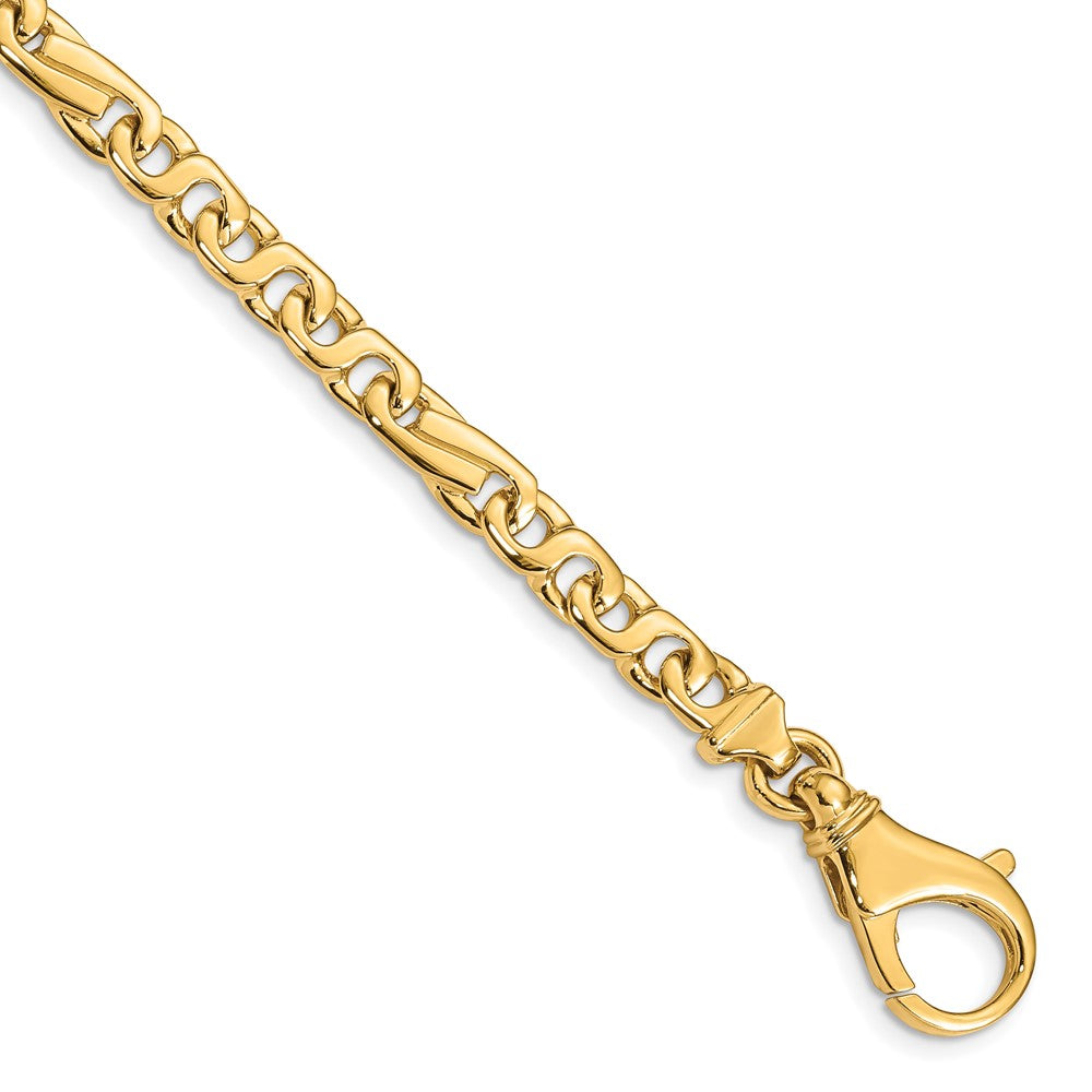 14K 5.8mm Hand Polished Fancy Link with Fancy Lobster Clasp Chain