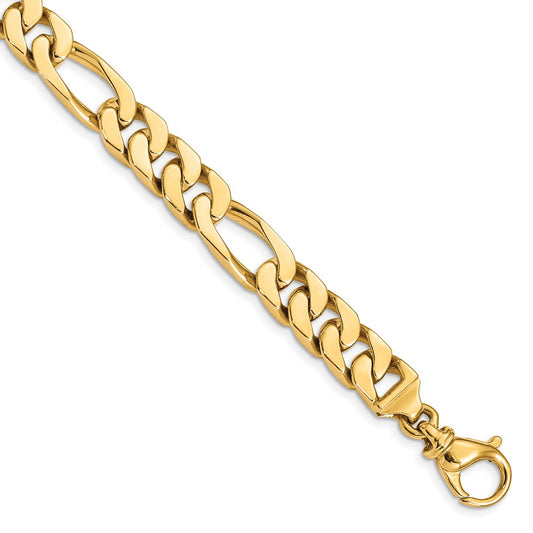 14K 9.2mm Hand Polished Fancy Link with Fancy Lobster Clasp Chain