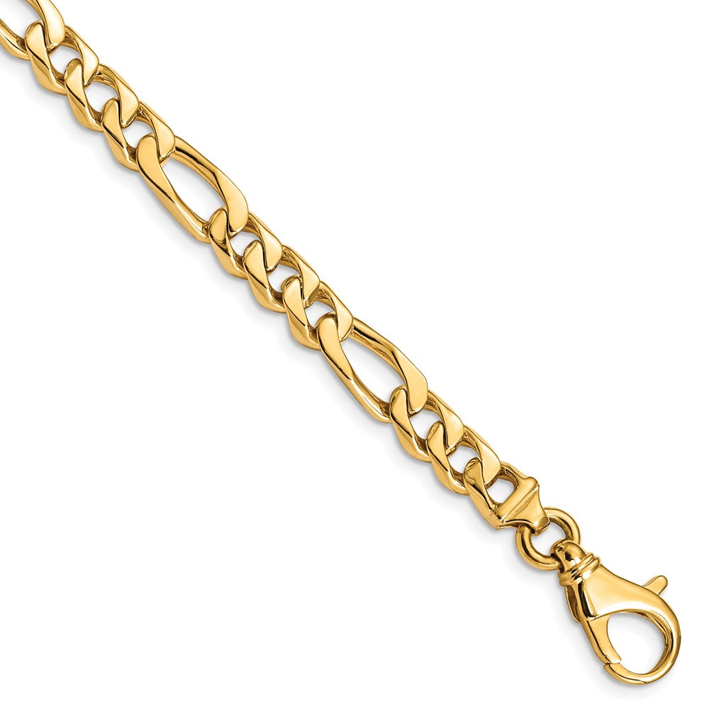 14K 6.5mm Hand Polished Fancy Link with Fancy Lobster Clasp Chain