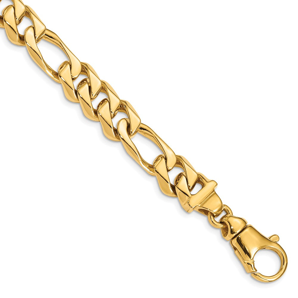 14K 10.9mm Hand Polished Fancy Link with Fancy Lobster Clasp Chain