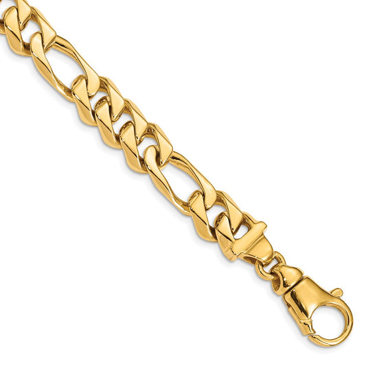 14K 10.9mm Hand Polished Fancy Link with Fancy Lobster Clasp Chain