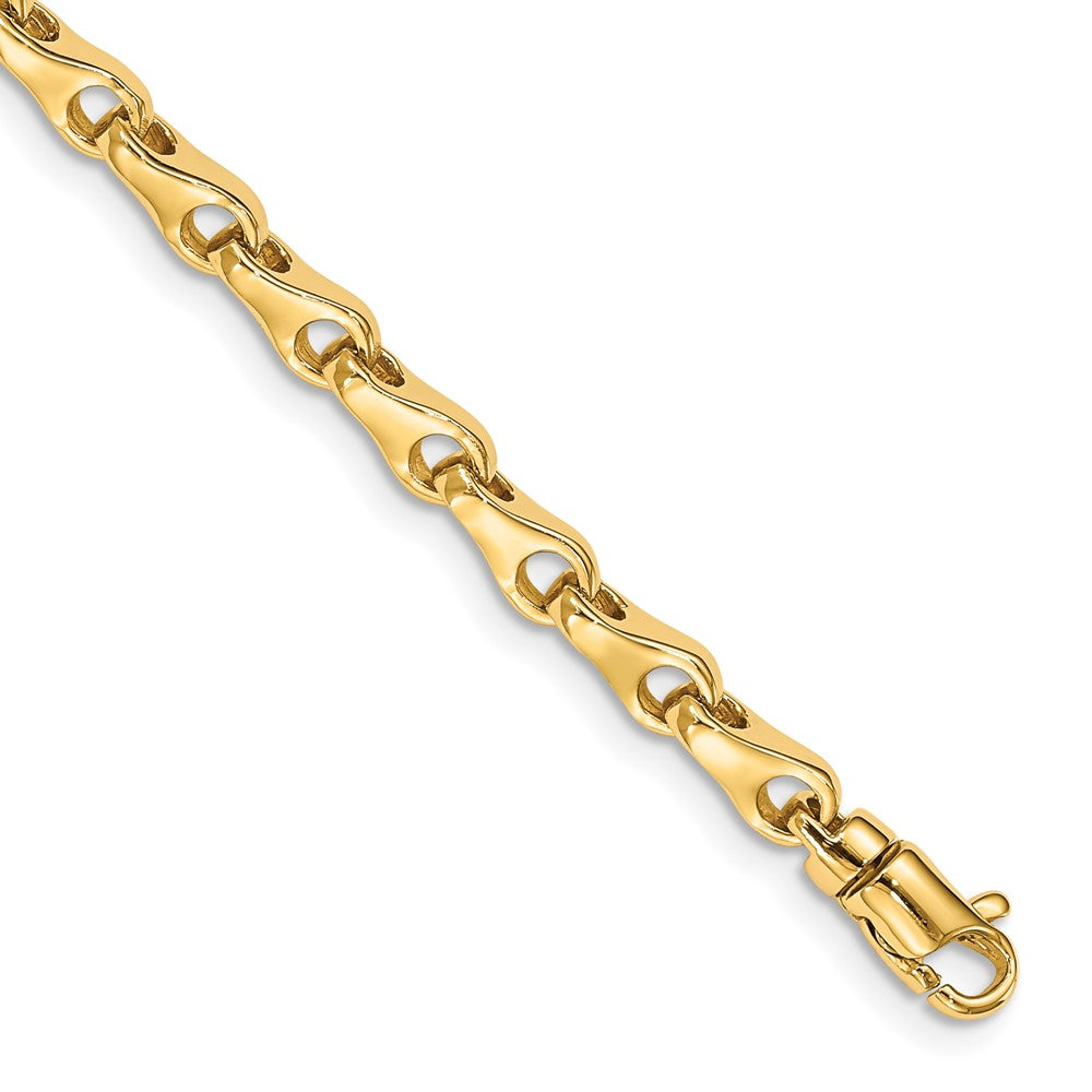 14K 3.9mm Hand Polished Fancy Link with Lobster Clasp Chain
