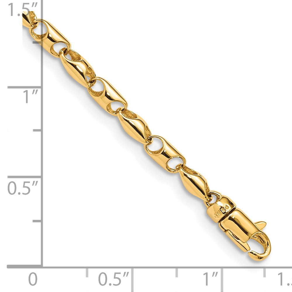 14K 3.1mm Fancy Link with Lobter Clasp Chain