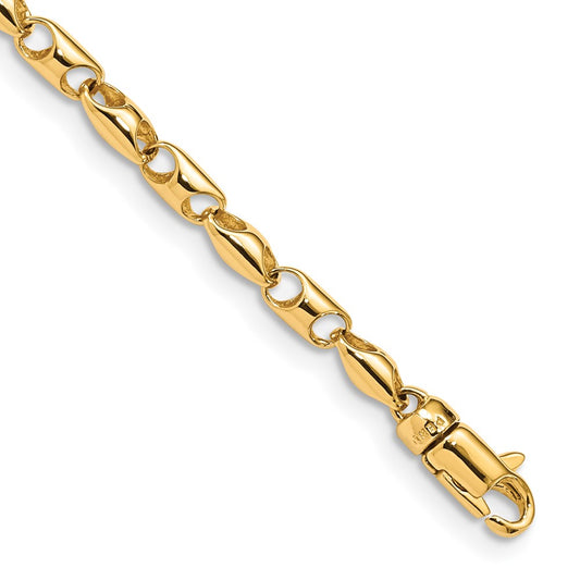 14K 3.1mm Fancy Link with Lobter Clasp Chain