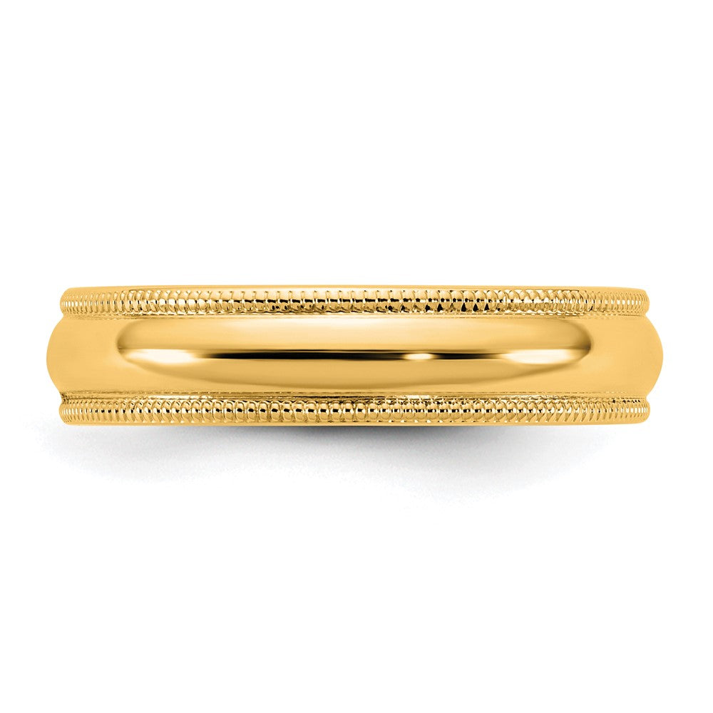 14KY 4.5mm Milgrain Half Round Band