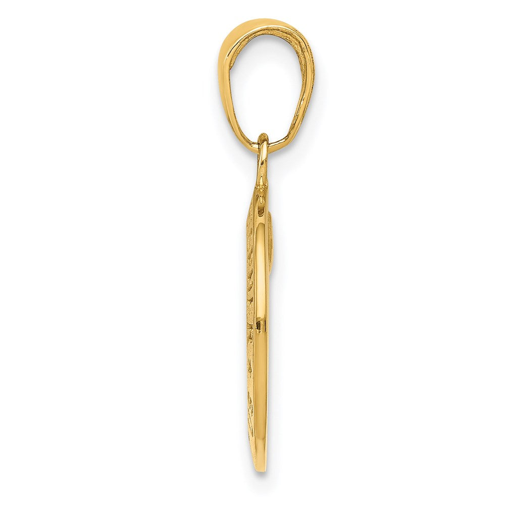 14k Polished Solid Saint Christopher Medal Charm