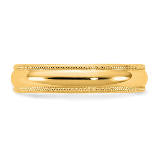 14KY 4.5mm Milgrain Comfort Fit Band