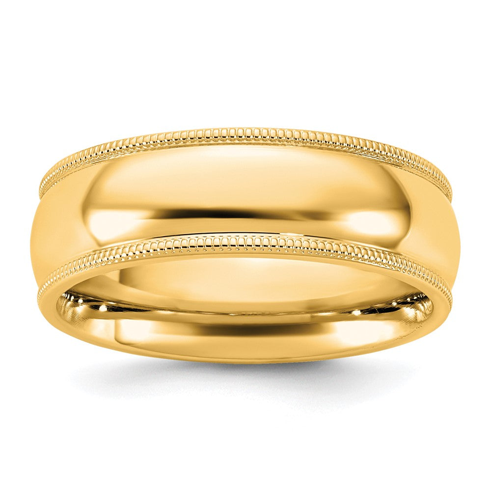 14KY 6.5mm Milgrain Comfort Fit Band 