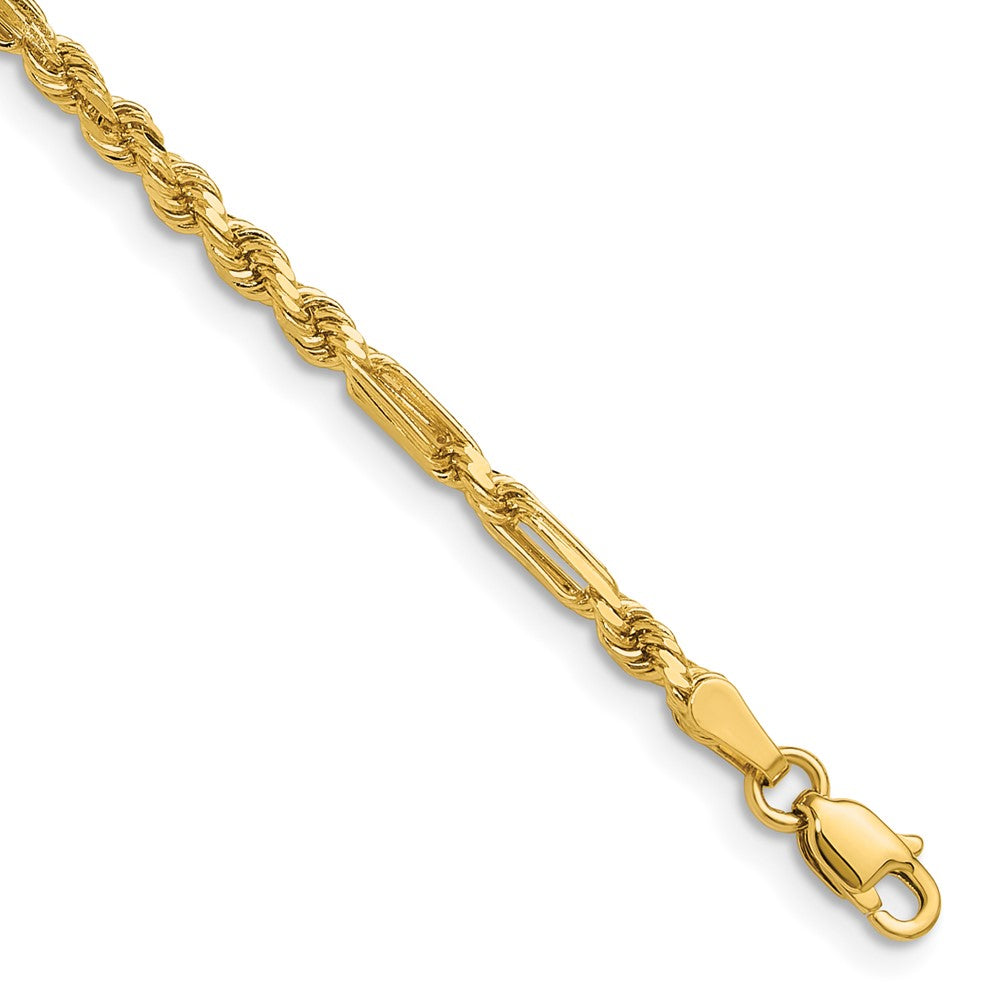 14k 2.75mm D/C Milano Rope Chain