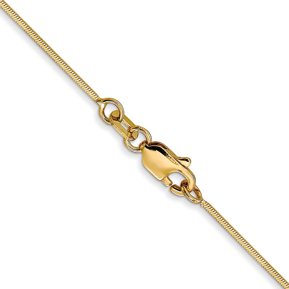 14K .6mm Octagonal Snake with Lobster Clasp Chain
