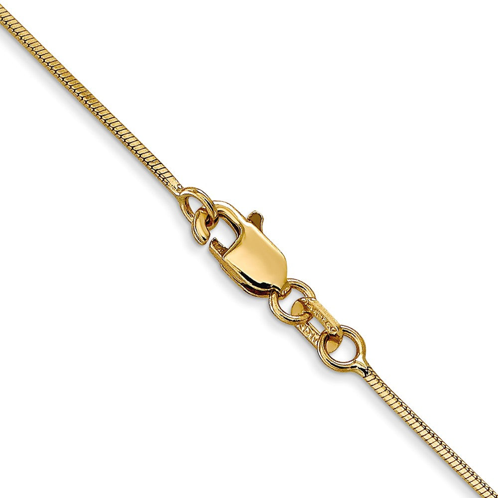 14K .8mm Octagonal Snake with Lobster Clasp Chain