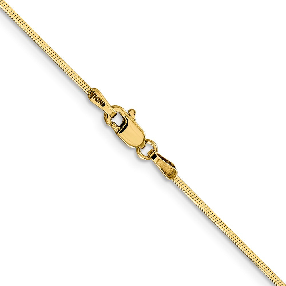 14K 1mm Octagonal Snake with Lobster Clasp Chain