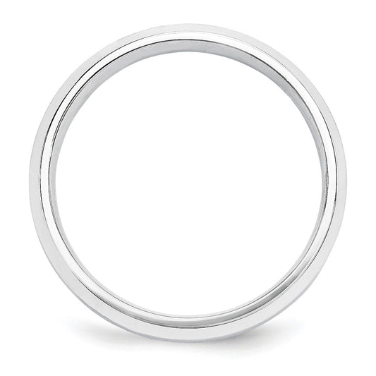 Platinum 5mm Polished Beveled Edge Wedding Band