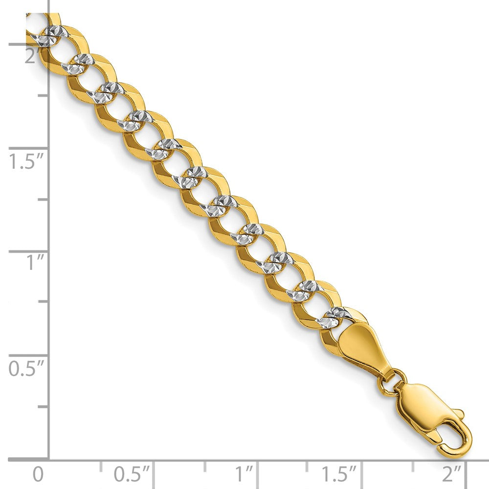14k 5.9mm Lightweight Pav‚ Flat Cuban Chain