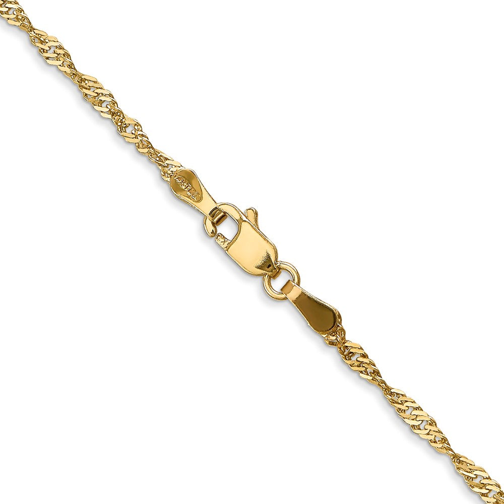 14K 1.70mm Singapore with Lobster Clasp Chain
