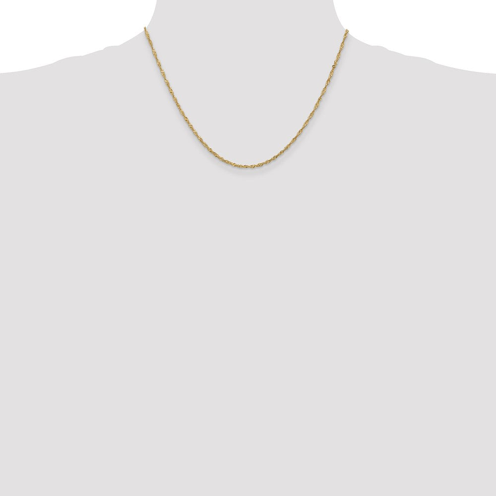 14K 1.70mm Singapore with Lobster Clasp Chain