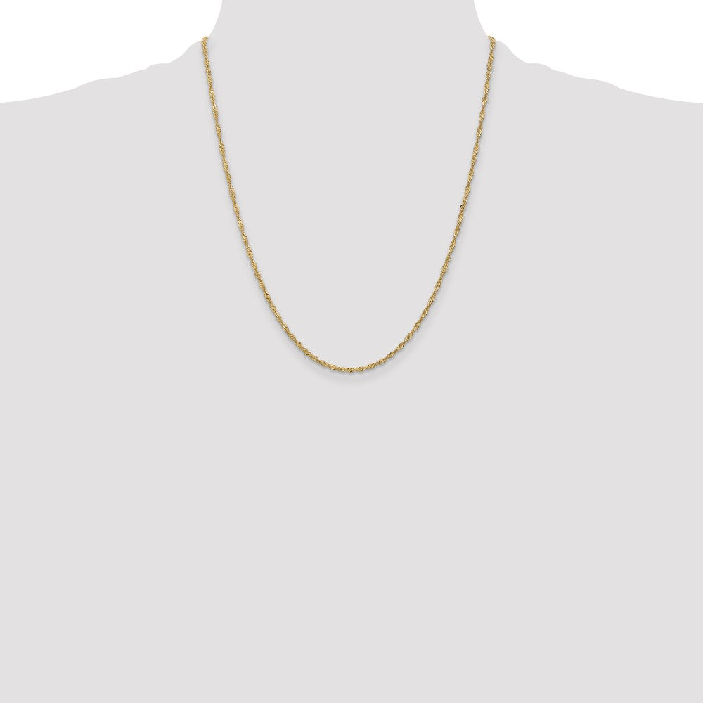 14K 1.70mm Singapore with Lobster Clasp Chain