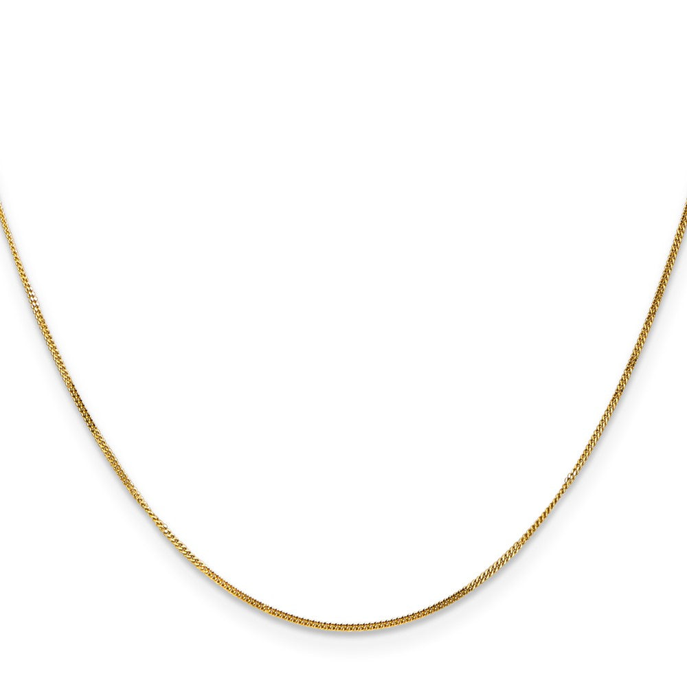 14K .9mm Curb with Spring Ring Clasp Pendant Chain