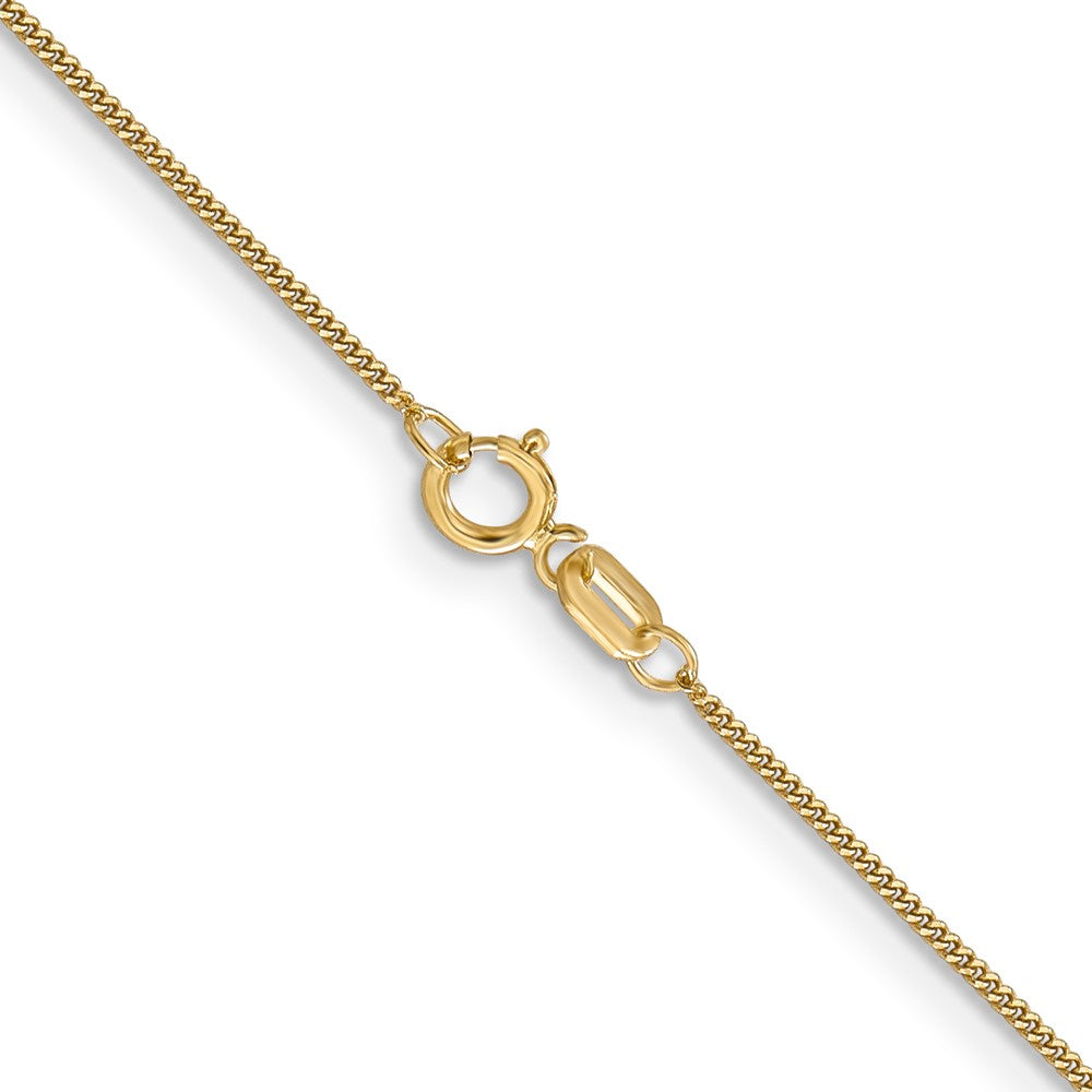 14K .9mm Curb with Spring Ring Clasp Pendant Chain