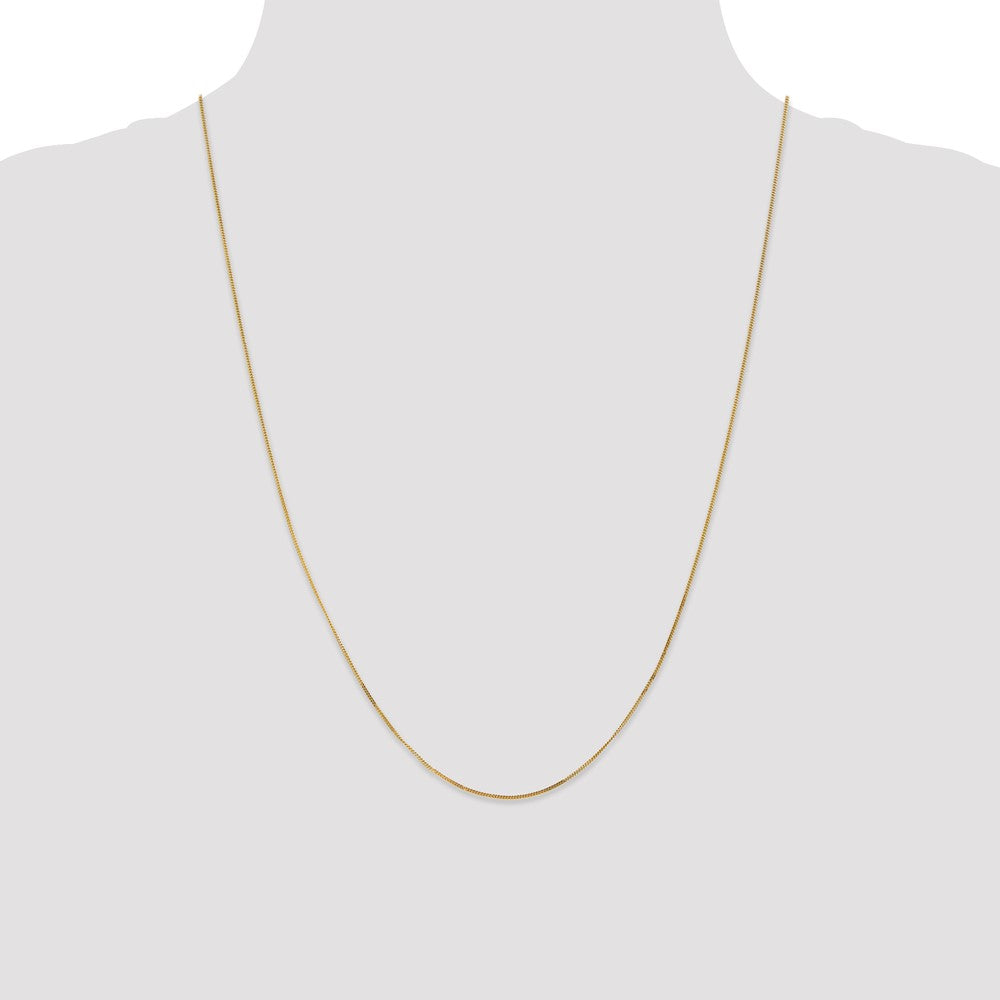 14K .9mm Curb with Spring Ring Clasp Pendant Chain
