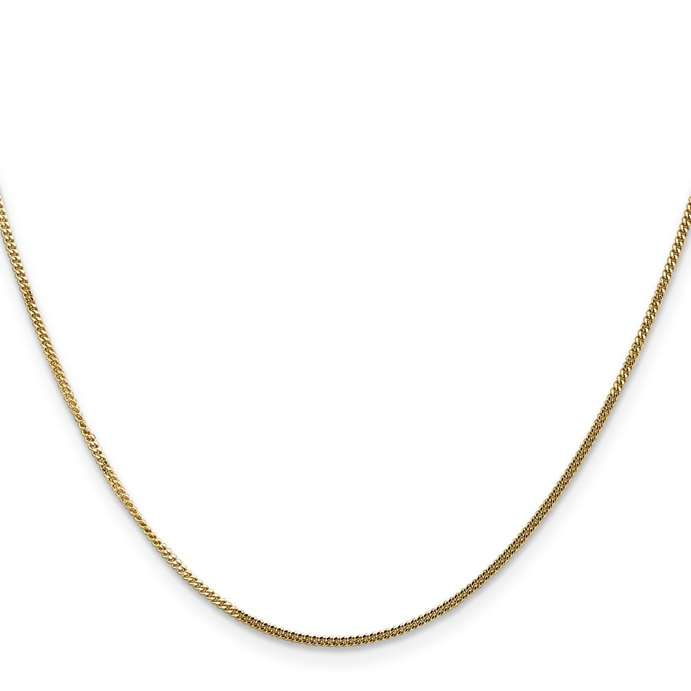 14K 1.4mm Curb with Spring Ring Clasp Pendant Chain