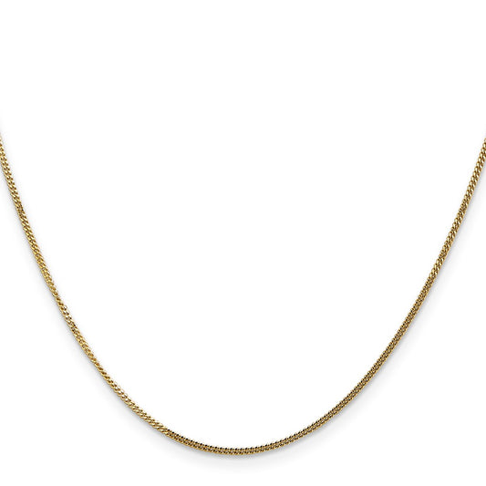 14K 1.4mm Curb with Spring Ring Clasp Pendant Chain