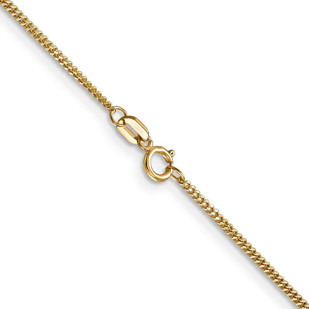 14K 1.4mm Curb with Spring Ring Clasp Pendant Chain