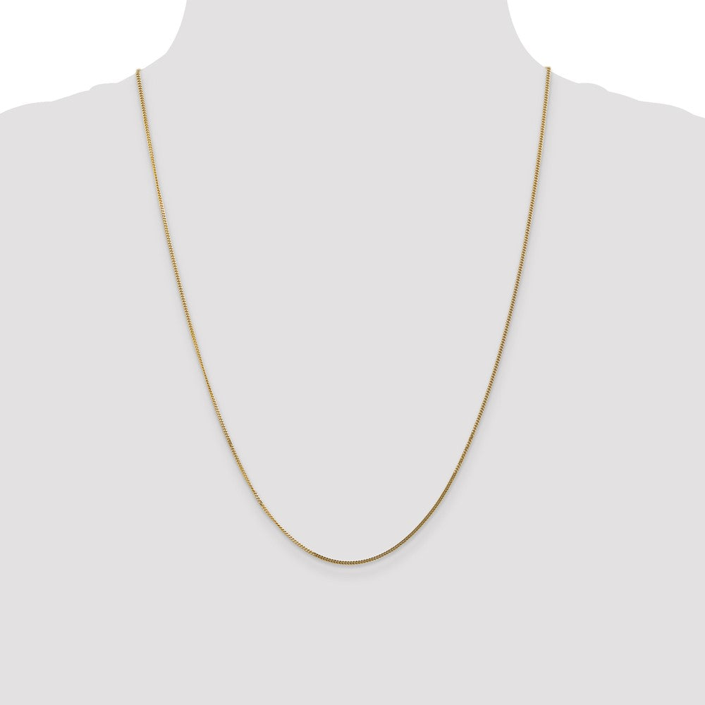 14K 1.4mm Curb with Spring Ring Clasp Pendant Chain
