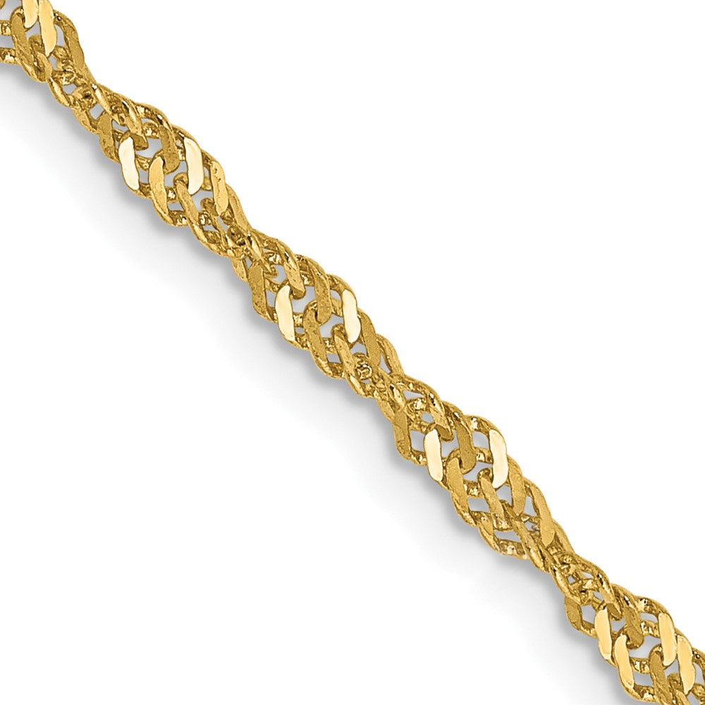 14K 2mm Singapore with Lobster Clasp Chain