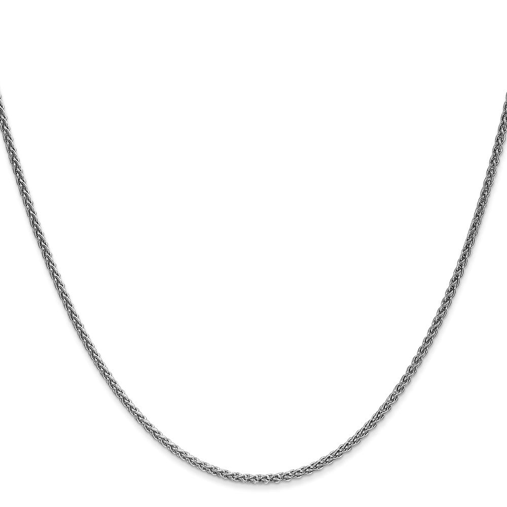14K White Gold 1.7mm Spiga with Lobster Clasp Chain