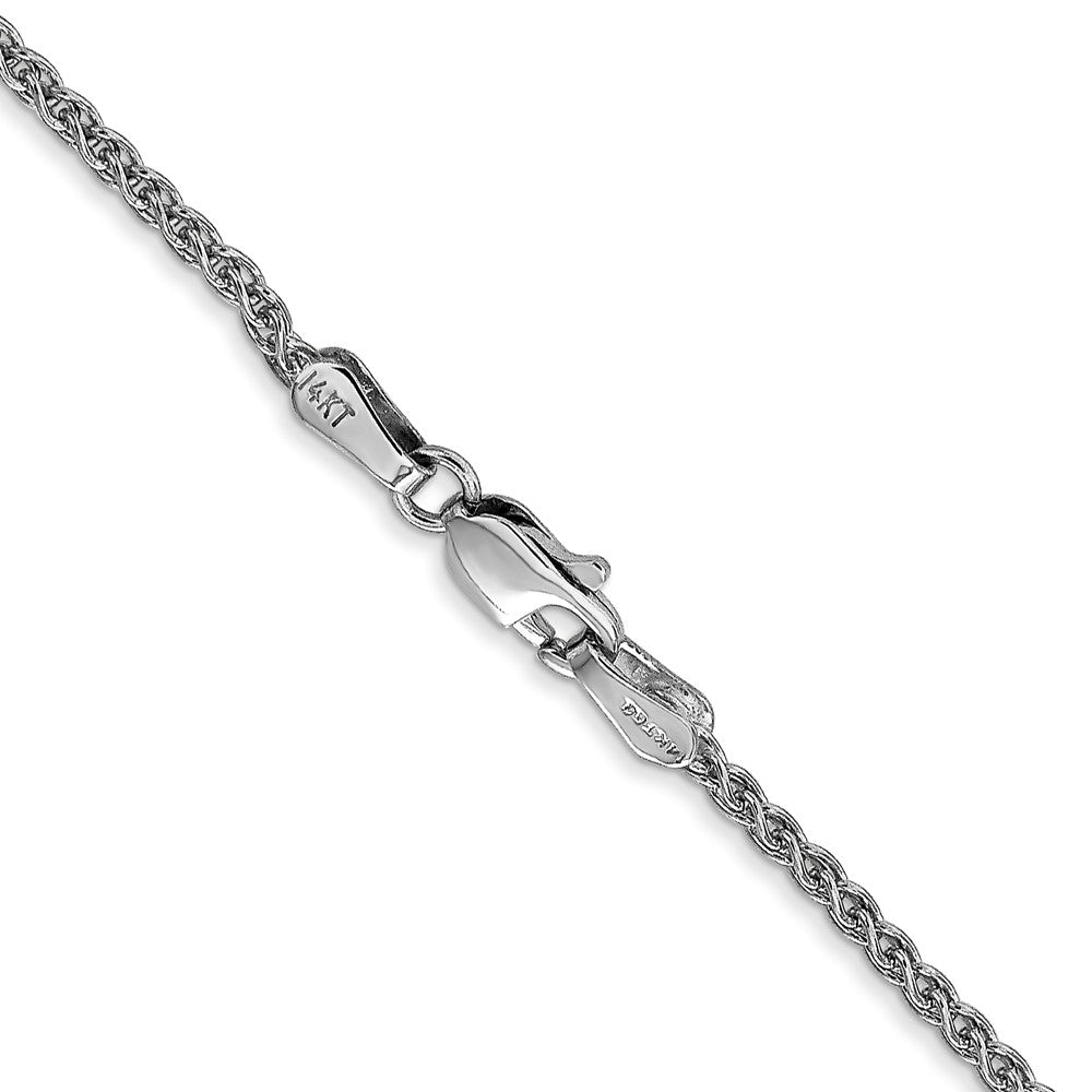 14K White Gold 1.7mm Spiga with Lobster Clasp Chain