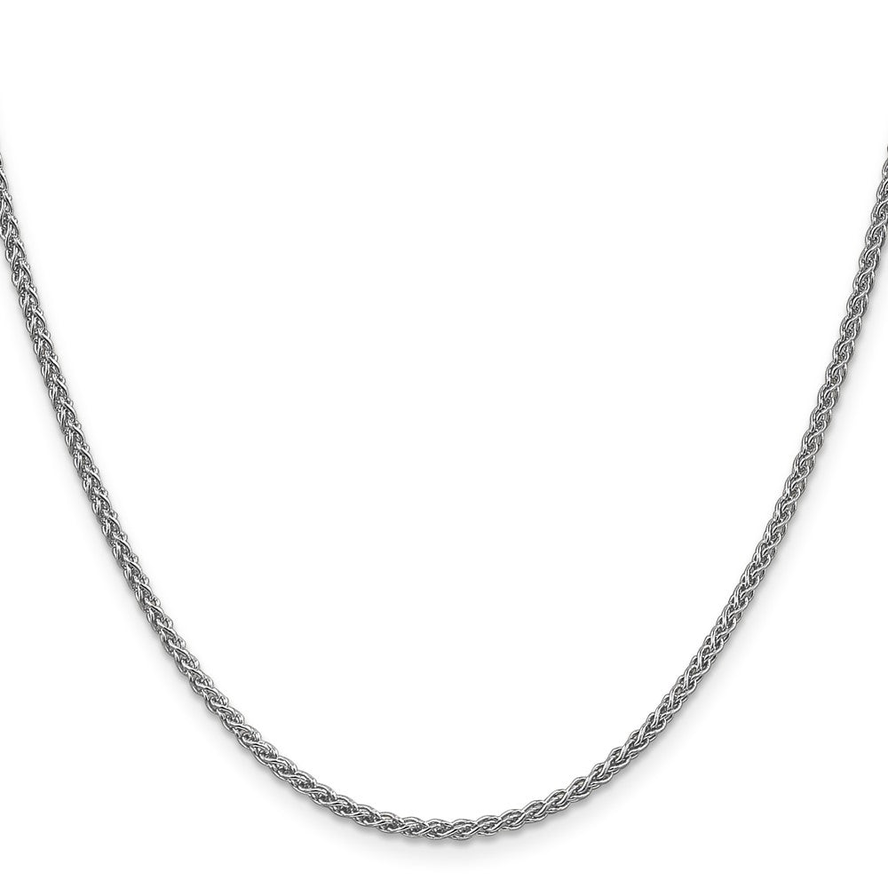 14K White Gold 2.1mm Spiga with Lobster Clasp Chain