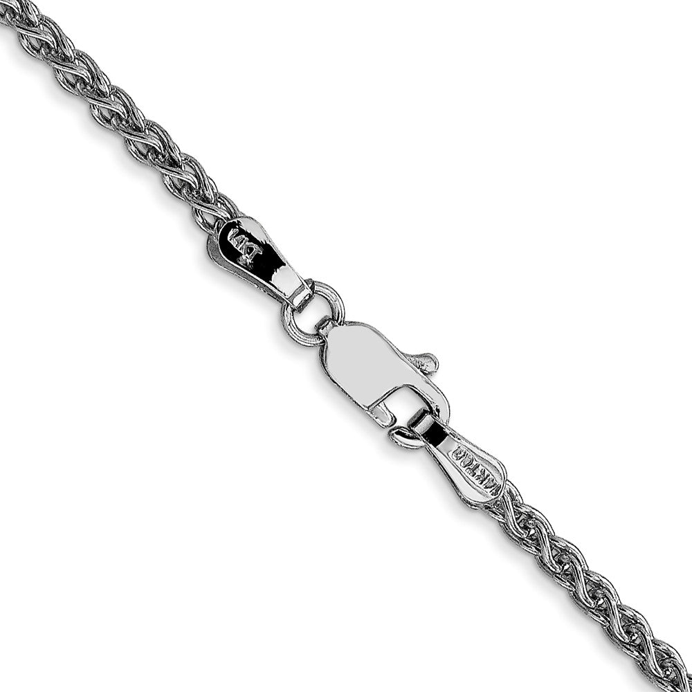 14K White Gold 2.1mm Spiga with Lobster Clasp Chain