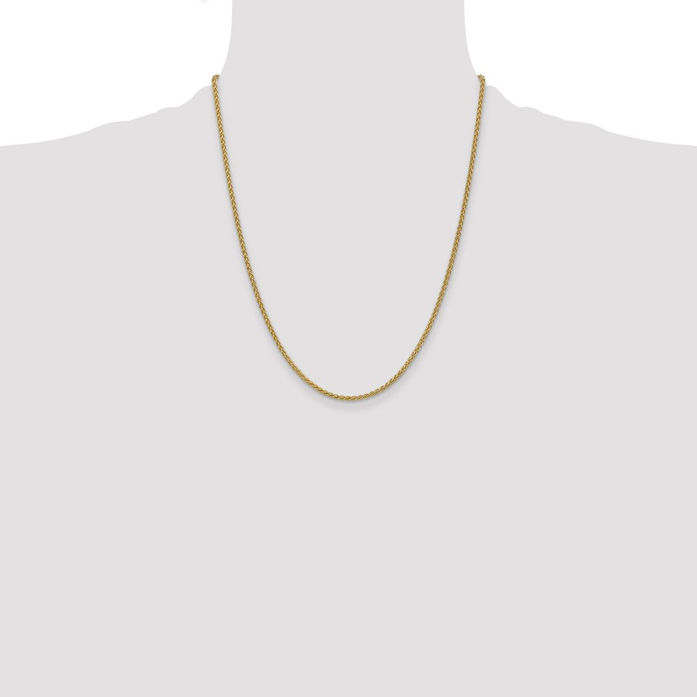 14K 2.1mm Spiga with Lobster Clasp Chain