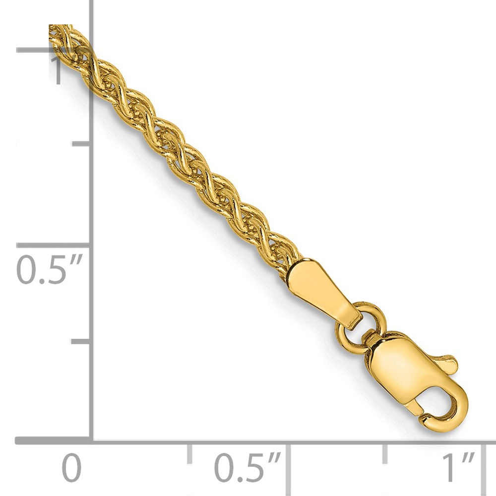 14K 2.1mm Spiga with Lobster Clasp Bracelet