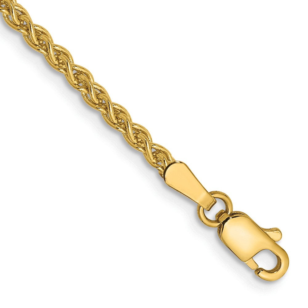 14K 2.1mm Spiga with Lobster Clasp Bracelet