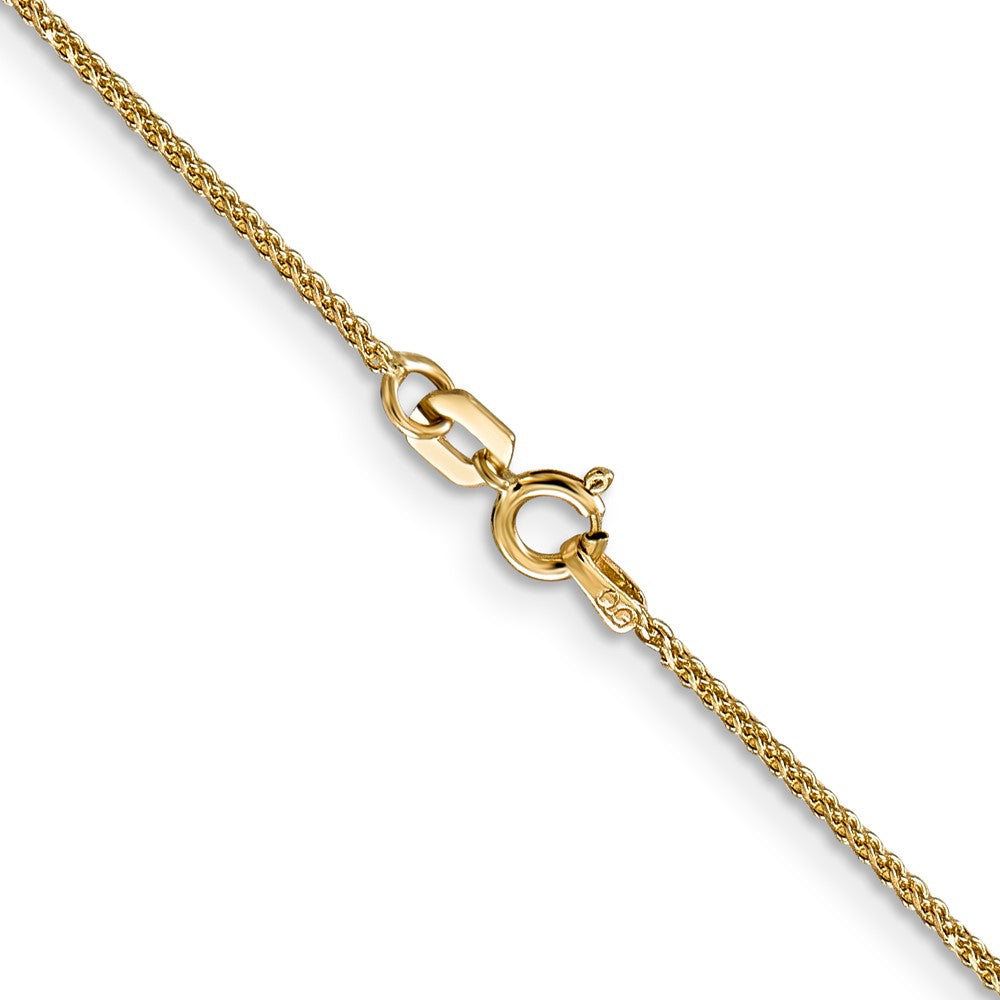 14K 1.05mm Diamond-cut Spiga with Spring Ring Clasp Chain