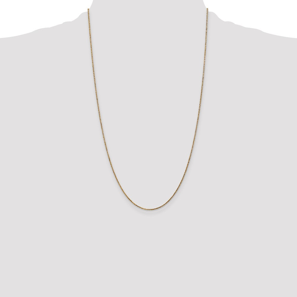 14K 1.05mm Diamond-cut Spiga with Spring Ring Clasp Chain