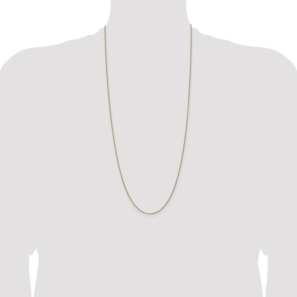 14K 1.05mm Diamond-cut Spiga with Spring Ring Clasp Chain