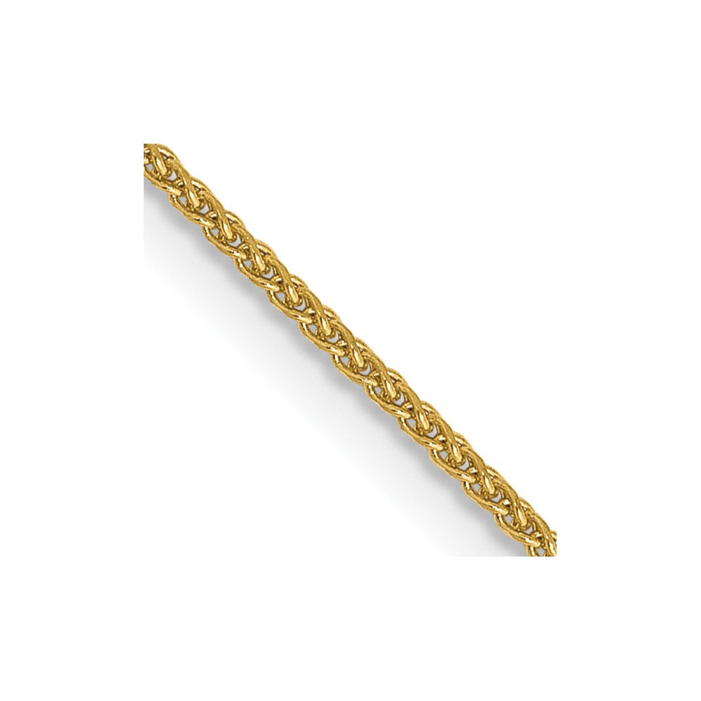 14K 1.05mm Diamond-cut Spiga with Spring Ring Clasp Chain