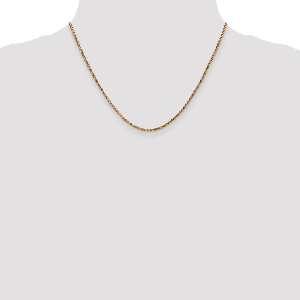 14K 2.1mm Diamond-cut Spiga with Lobster Clasp Chain