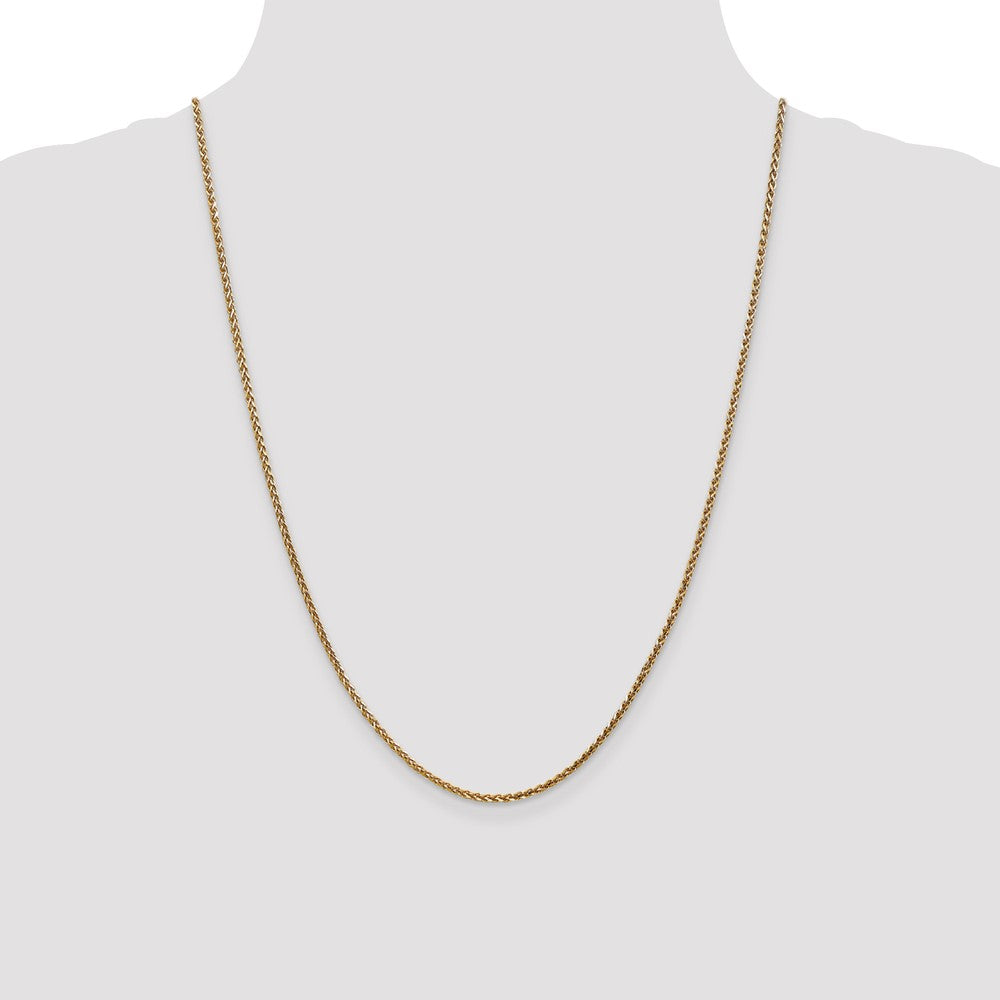 14K 2.1mm Diamond-cut Spiga with Lobster Clasp Chain