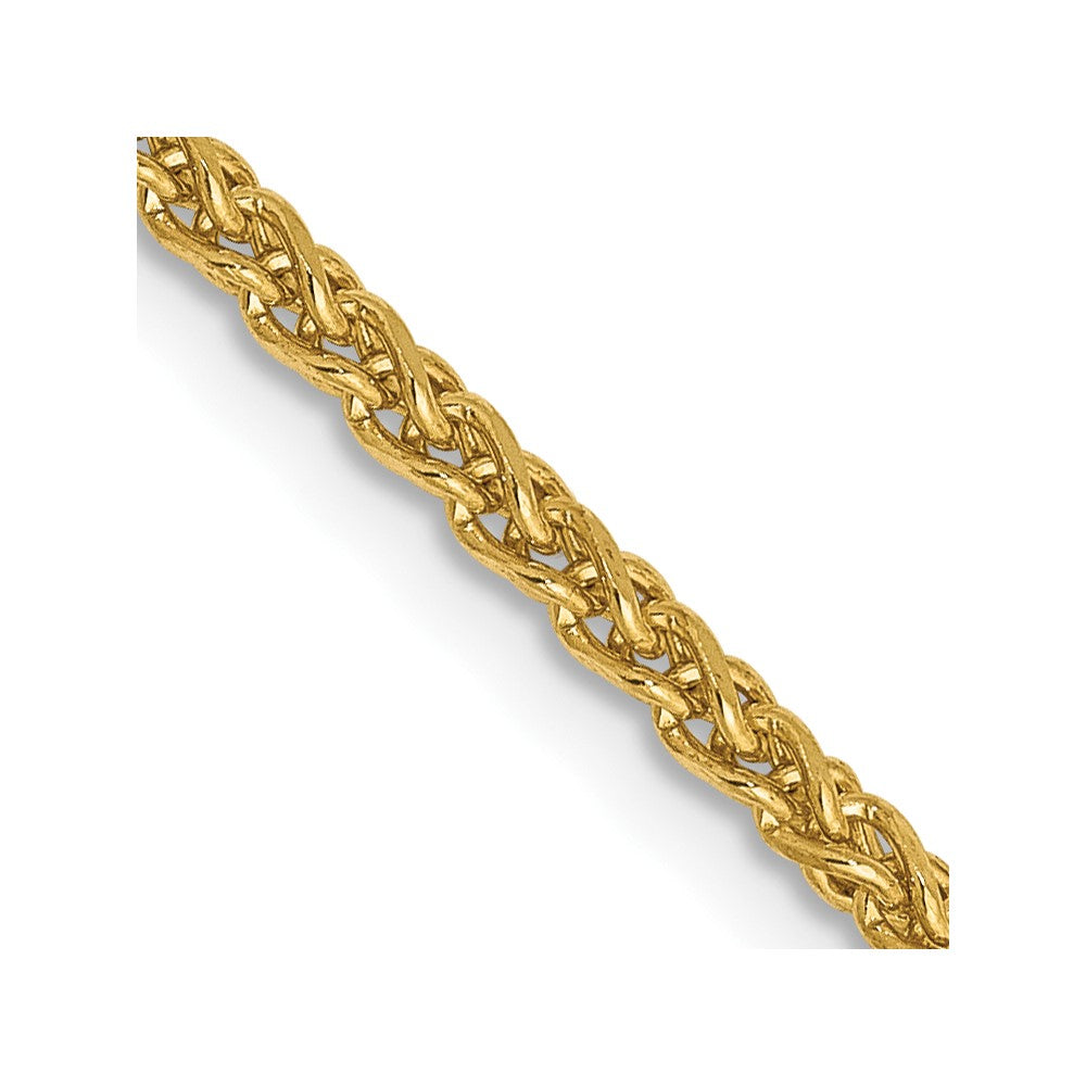 14K 2.1mm Diamond-cut Spiga with Lobster Clasp Chain